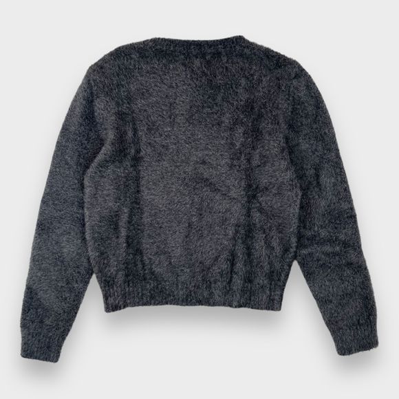 Massimo Dutti Gray Crewneck Fuzzy Sweater Women's Size Medium - Picture 7 of 12